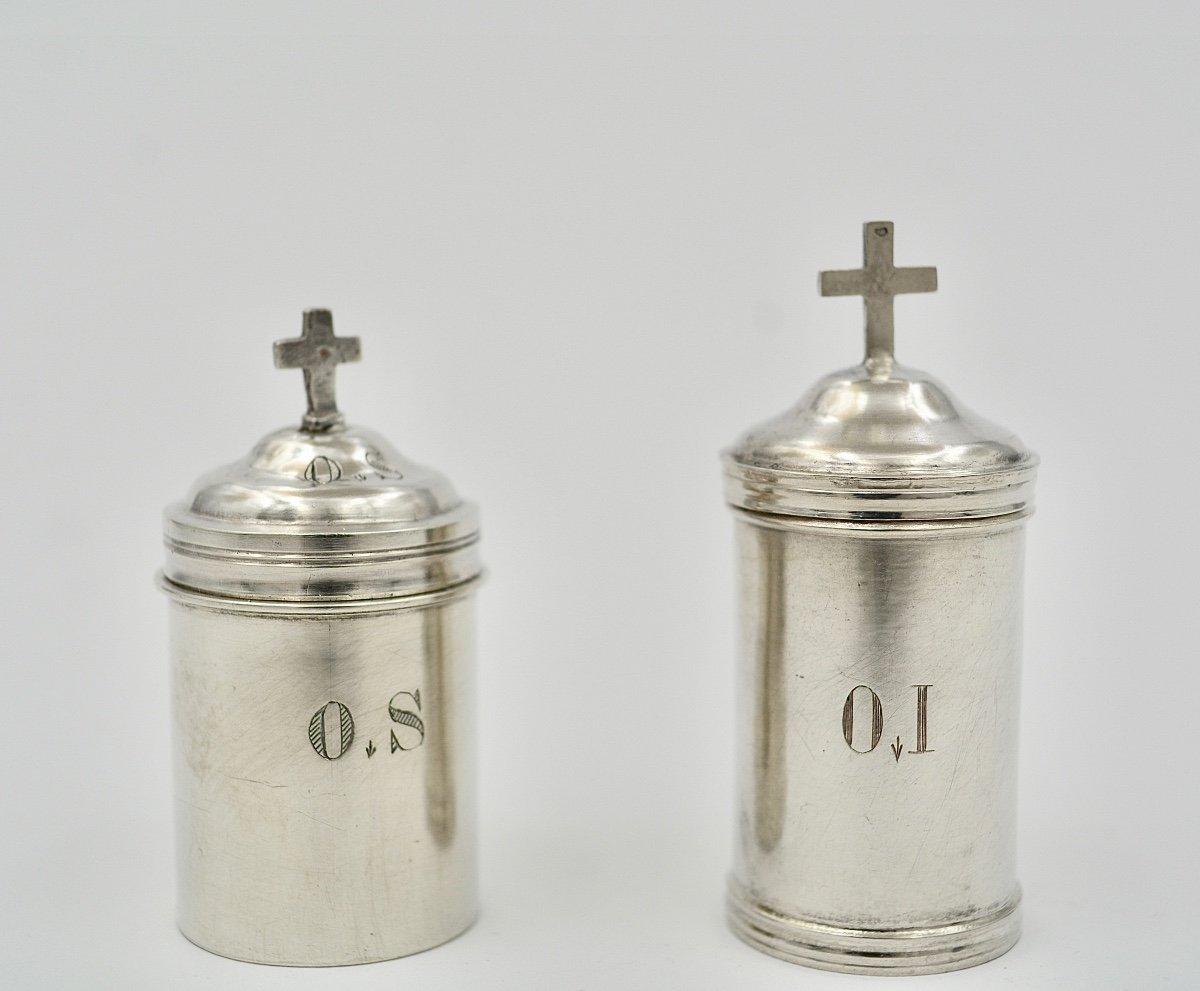 Holy Oil Bulbs In Silver France Circa 1900