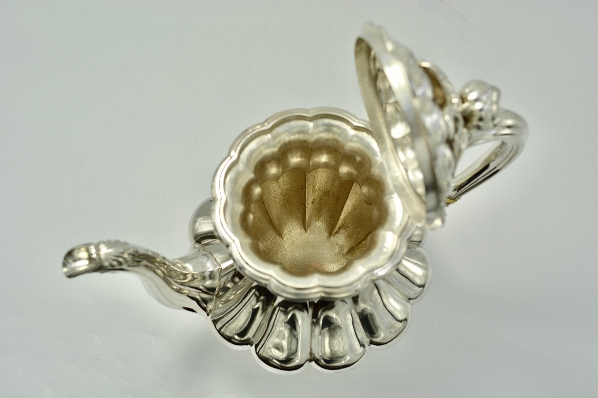 Silver Teapot, France Circa 1840-photo-5