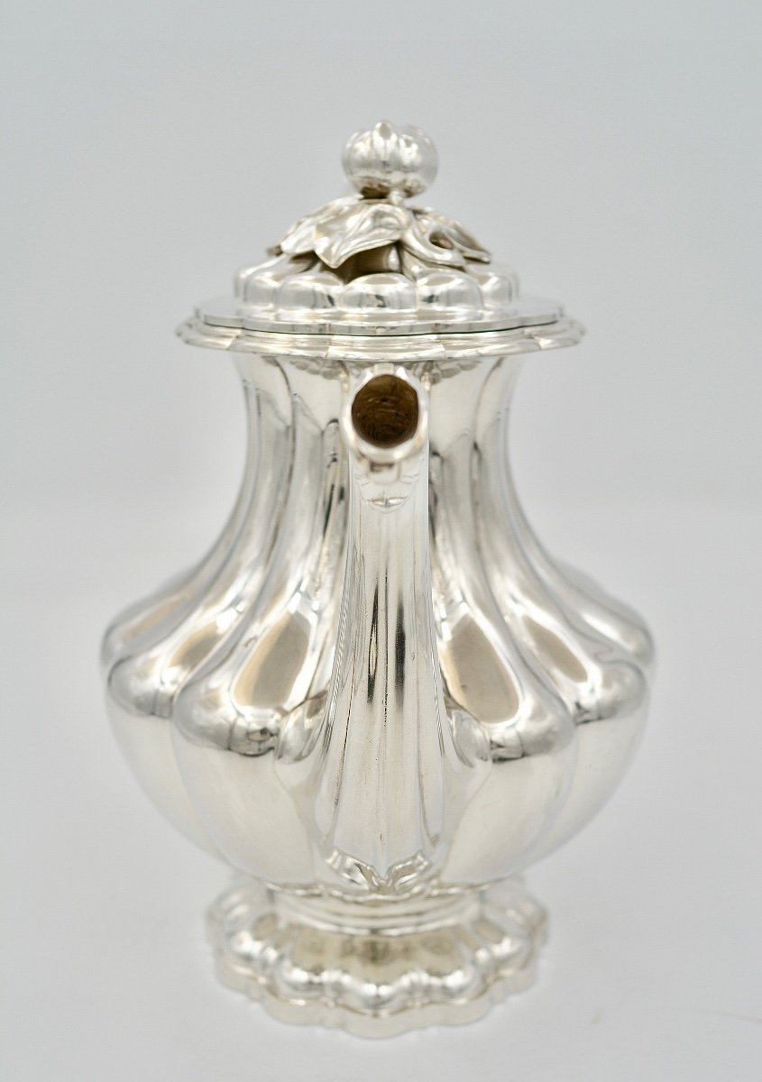 Silver Teapot, France Circa 1840-photo-7