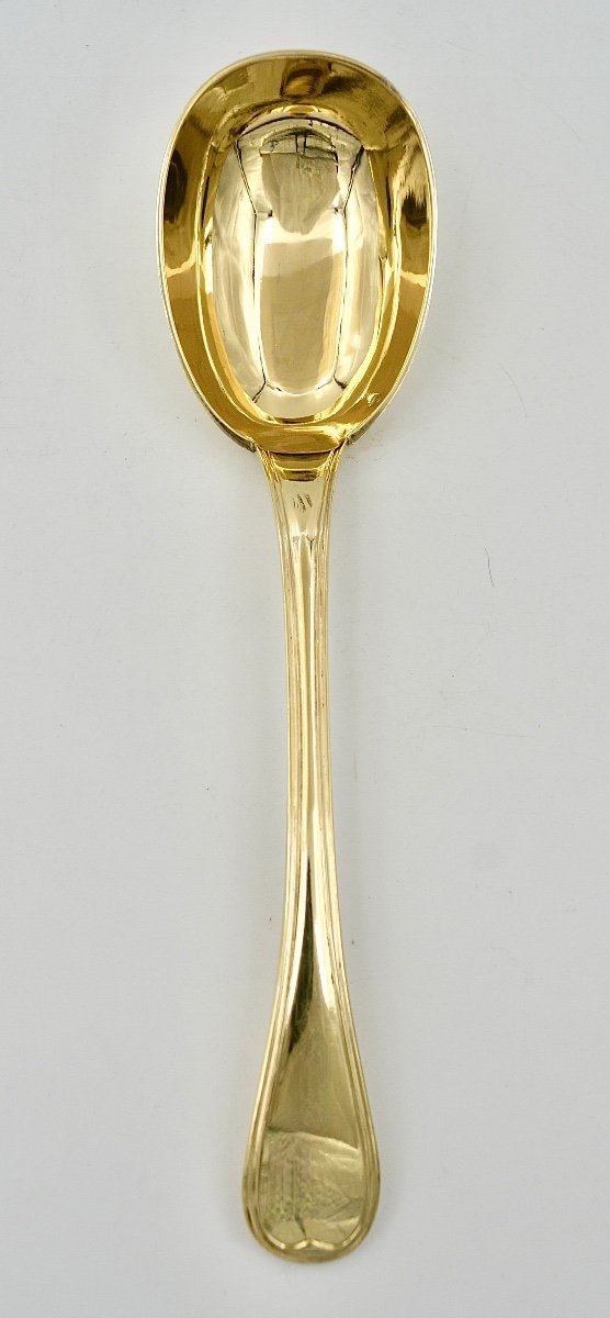 Compote Spoon, Golden Silver, France XIXth Century