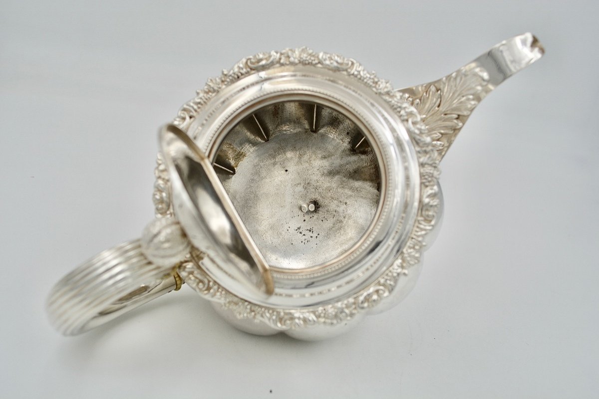 Silver Teapot France Circa 1832 By Veyrat Orfèvre-photo-5