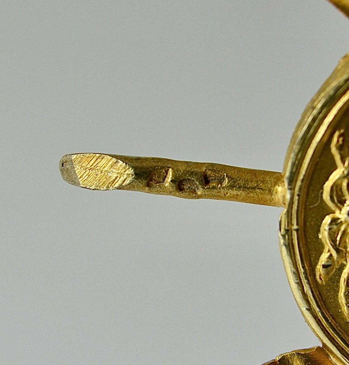 Decoration / Branch In Gilded Silver France Circa 1900-photo-4