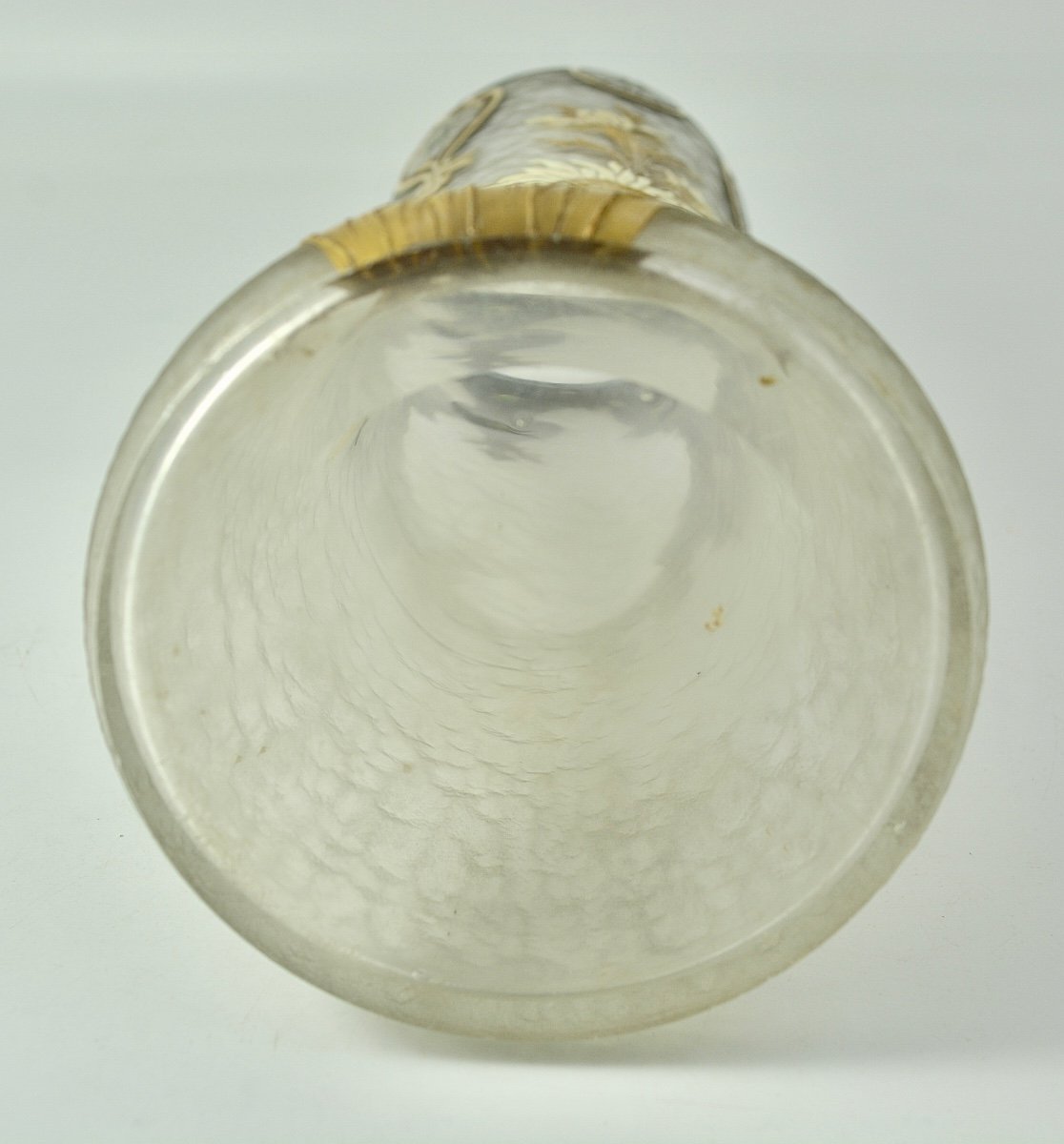 Legras, Vase Givré, Dégagé à l'Acide. France Vers 1900-photo-4