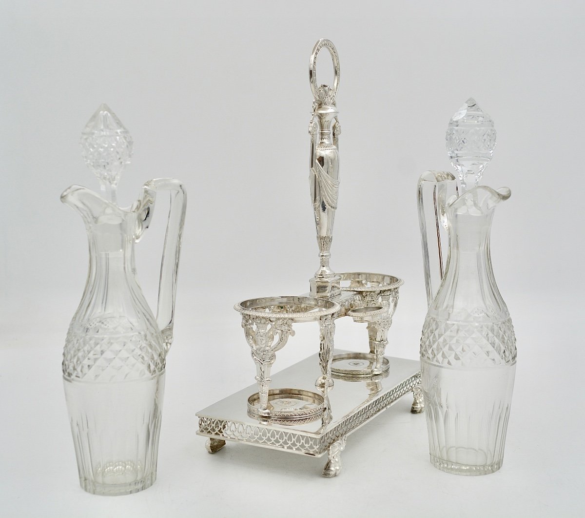 Huilier-vinaigrier  En Argent, époque Empire Vers 1803-photo-4