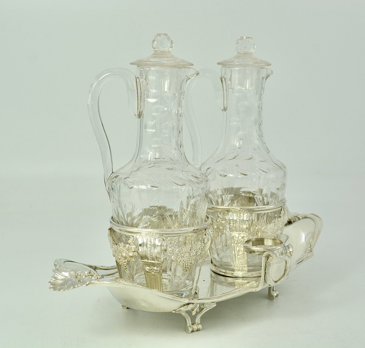 Oil And Vinegar Pot In Silver, France 18th Century 1783-photo-2