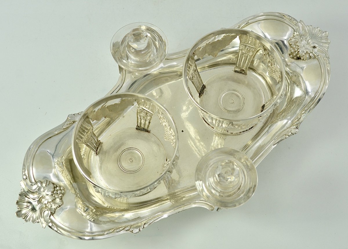 Oil And Vinegar Pot In Silver, France 18th Century 1783-photo-1