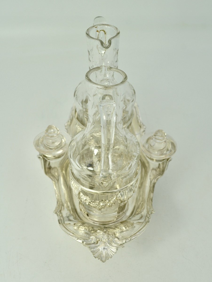 Oil And Vinegar Pot In Silver, France 18th Century 1783-photo-2