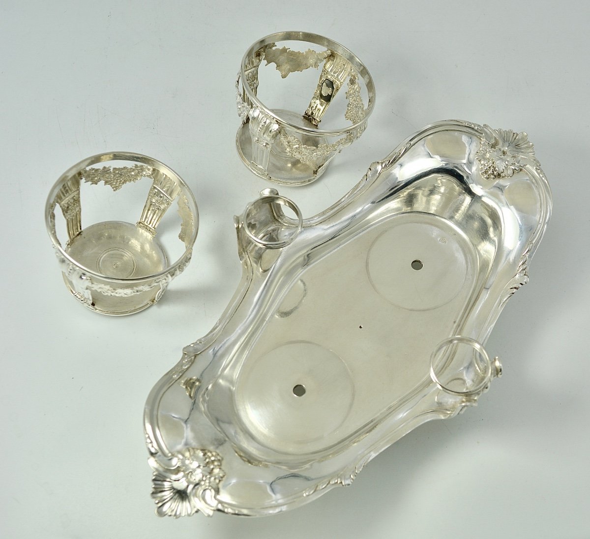 Oil And Vinegar Pot In Silver, France 18th Century 1783-photo-6