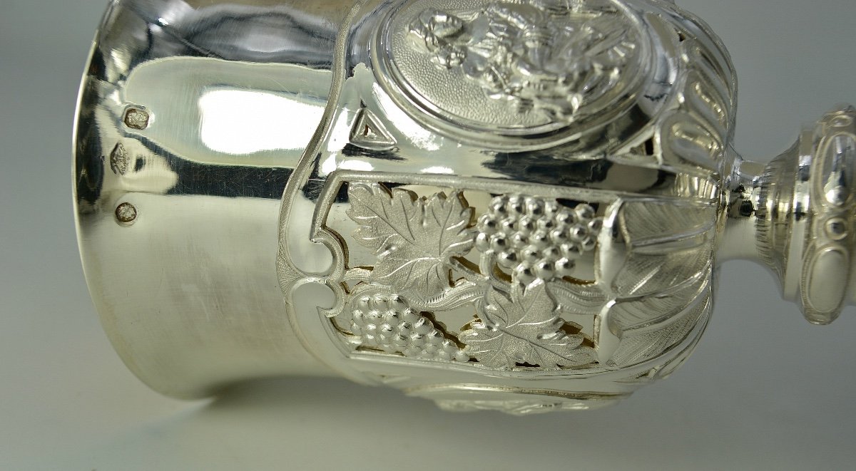 Silver Chalice, France Around 1830 By Basnier Goldsmith-photo-8