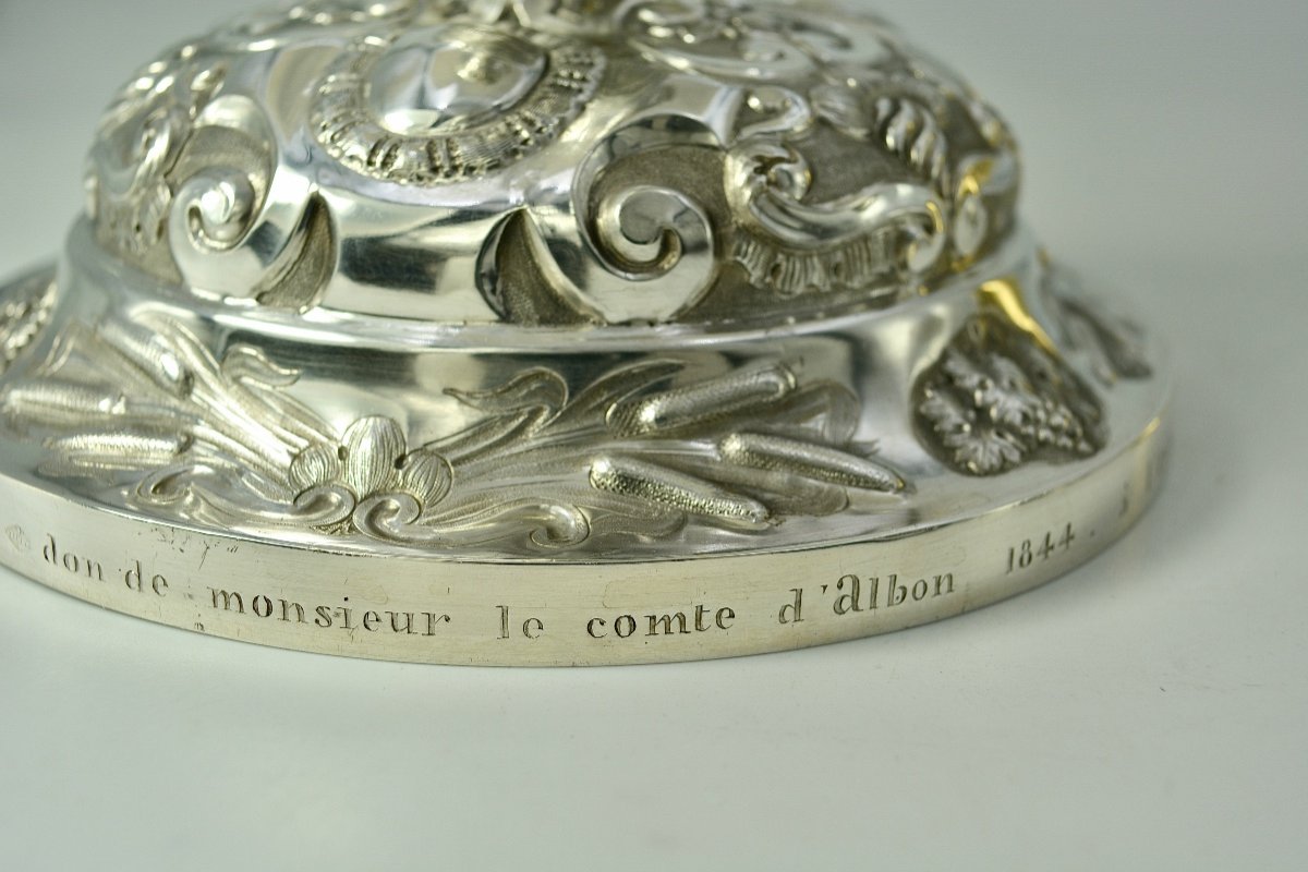 Calice En Argent France Vers 1840  Par  Jean- Baptiste Garnier Orfèvre -photo-5