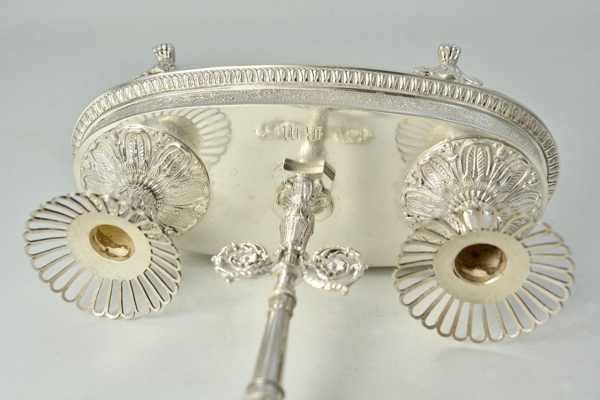 Serviteur De Table En Argent Et Cristal , France 1819-1838-photo-4