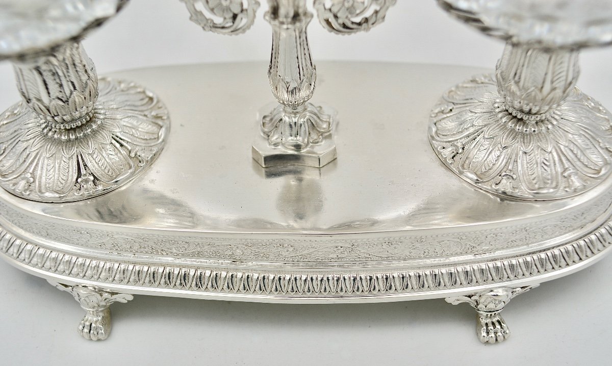 Serviteur De Table En Argent Et Cristal , France 1819-1838-photo-8