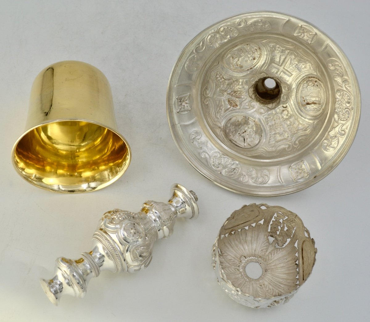 Chalice And Patene In Silver, France Around 1838 By Alexis Renaud And Martin & Dejean Goldsmiths-photo-6
