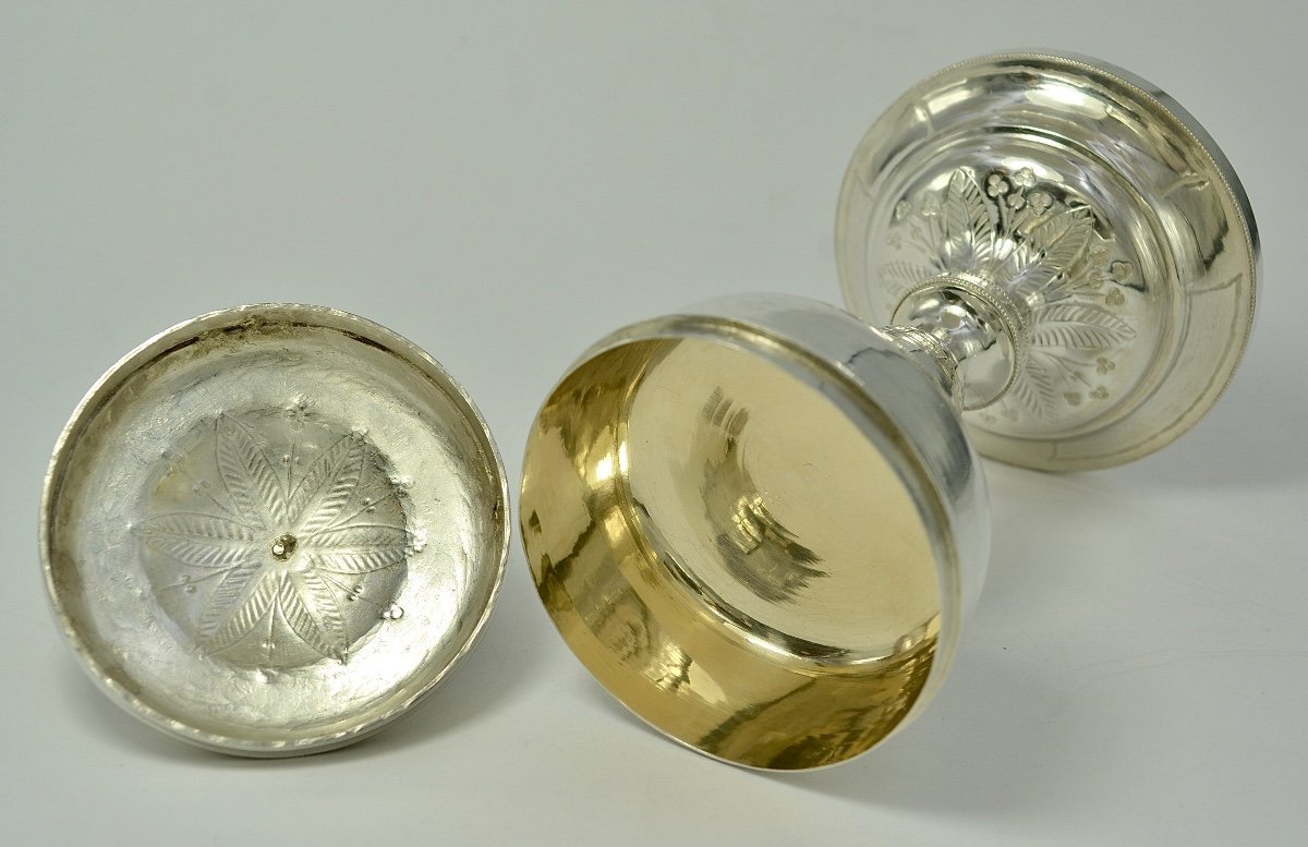 Ciboire En Argent , Europe Vers 1850-photo-3