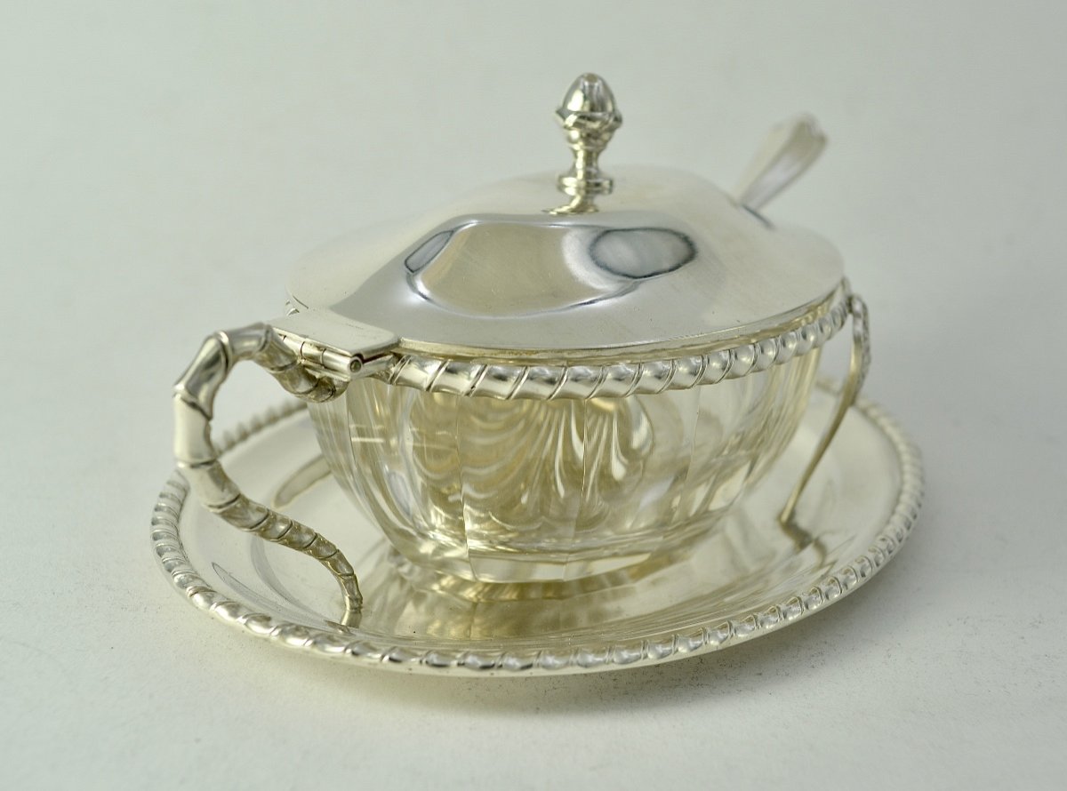 Serviteur à Parmesan, Argent Et Verre, Italie XXe Siècle -photo-2