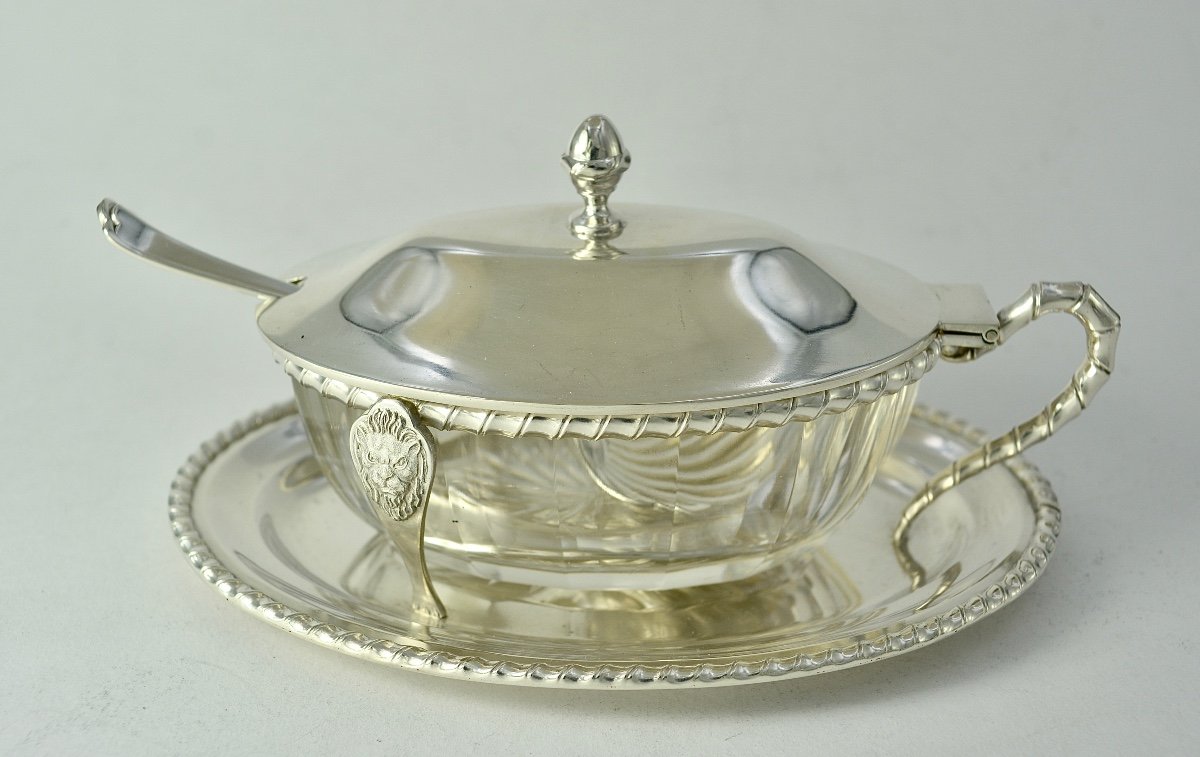 Serviteur à Parmesan, Argent Et Verre, Italie XXe Siècle -photo-7
