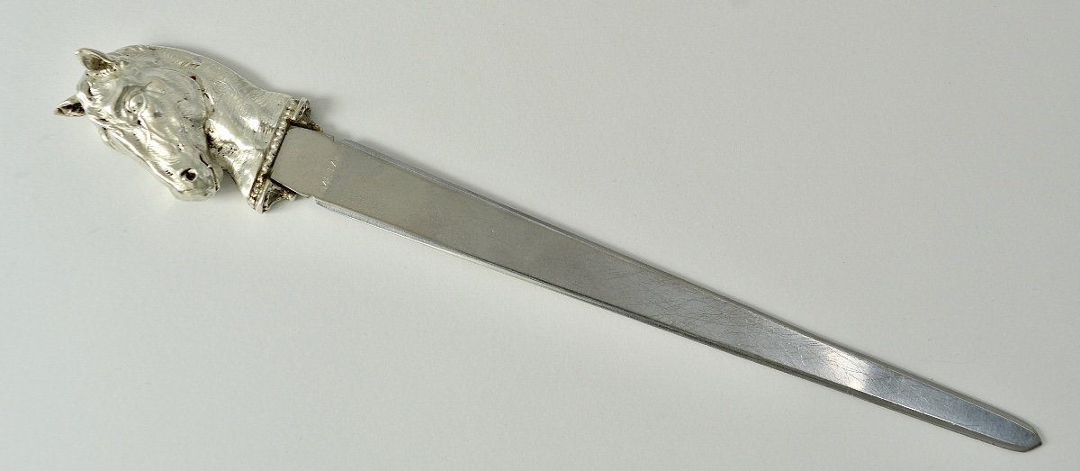 Paper Opener In Silver And Metal, United Kingdom 20th Century 
