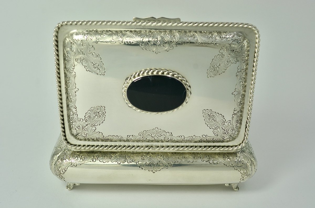 Boite à Bijoux En Argent Italie, Première Moitié Du XXe Siècle -photo-3