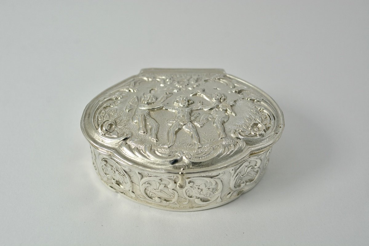 Boite/ Pilulier En Argent France XXe Siecle -photo-2