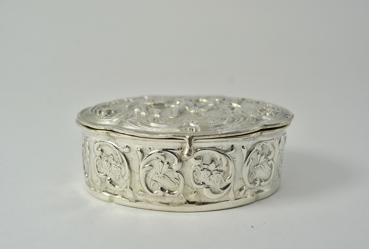 Boite/ Pilulier En Argent France XXe Siecle -photo-3