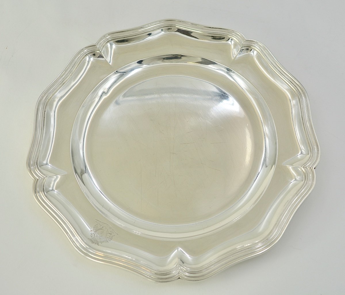 Assiette En Argent, France Vers 1890-photo-3
