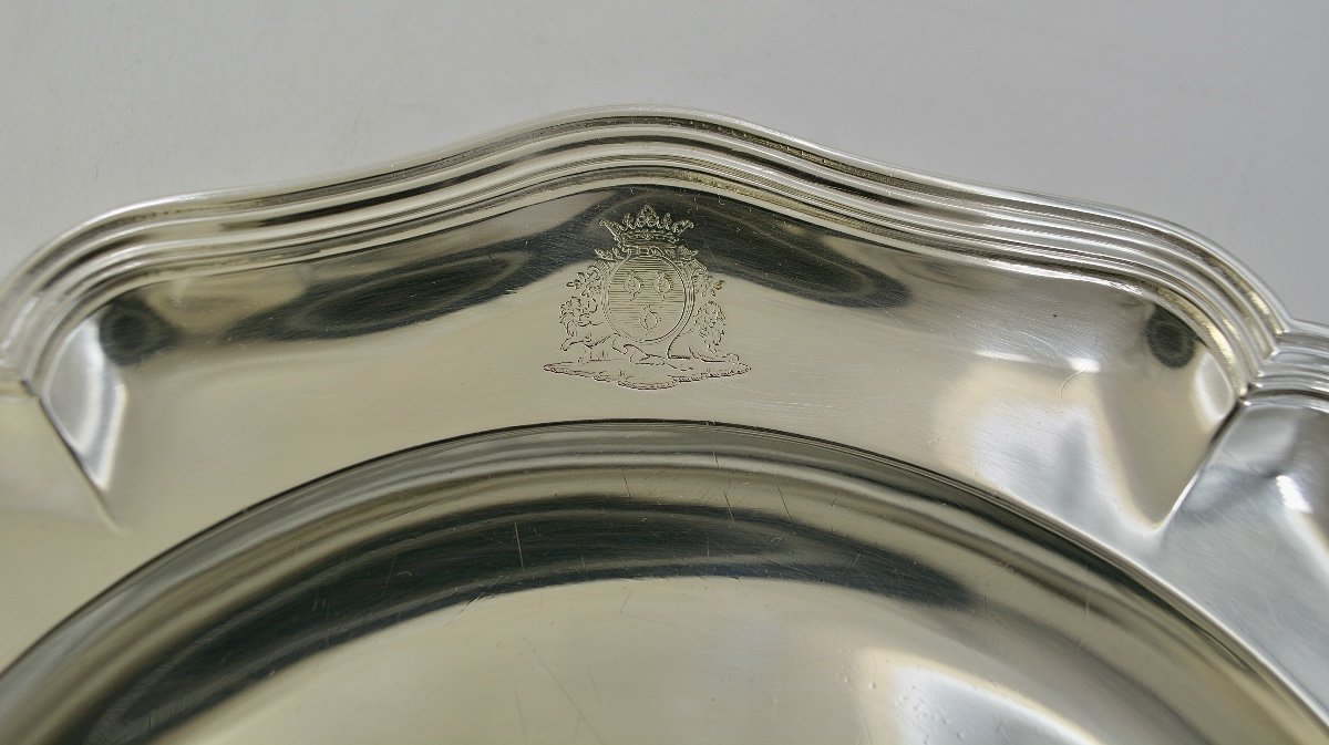 Assiette En Argent, France Vers 1890-photo-4