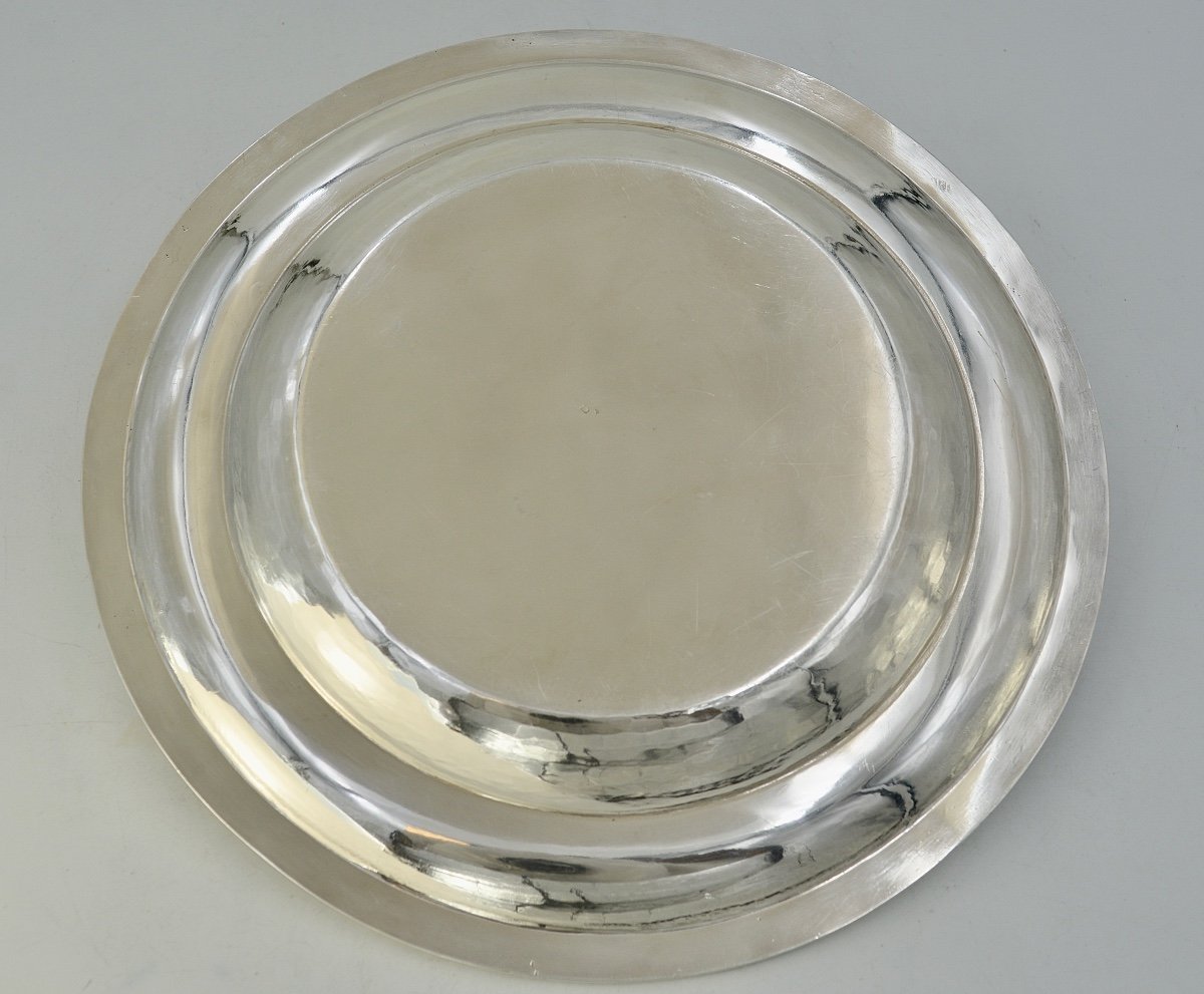 Assiette En Argent, France Début Du XXe Siecle, Par Henri Nesme Orfevre -photo-2