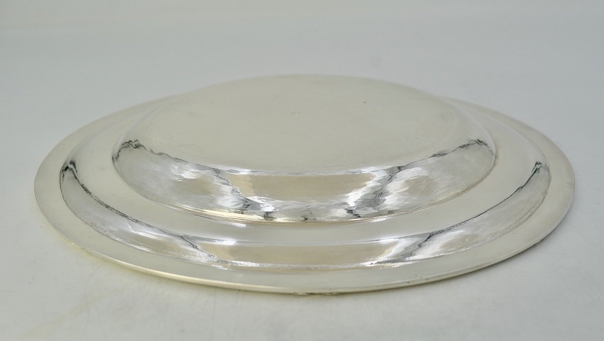 Assiette En Argent, France Début Du XXe Siecle, Par Henri Nesme Orfevre -photo-4