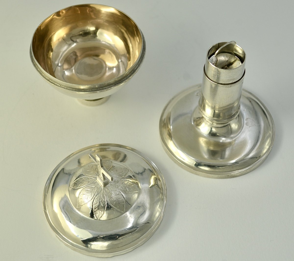 Ciboire Des Malades En Argent, France Vers 1825-photo-4
