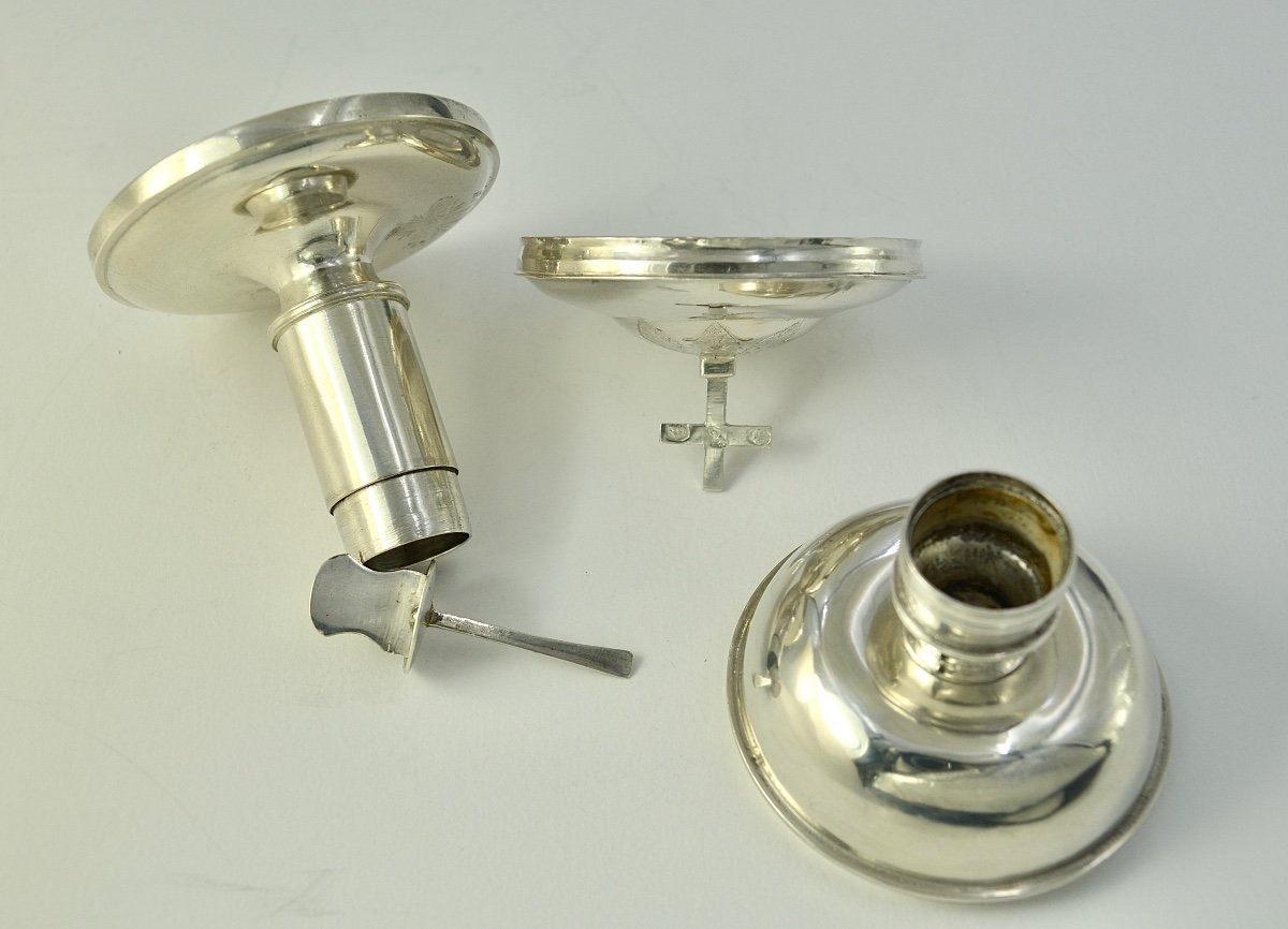 Ciboire Des Malades En Argent, France Vers 1825-photo-5