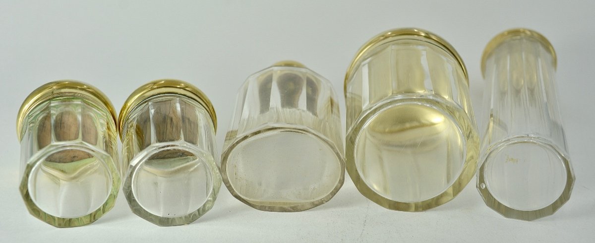 Part Of Toilet Service, Crystal And Gilt Silver, France Circa 1900, By Keller -photo-3