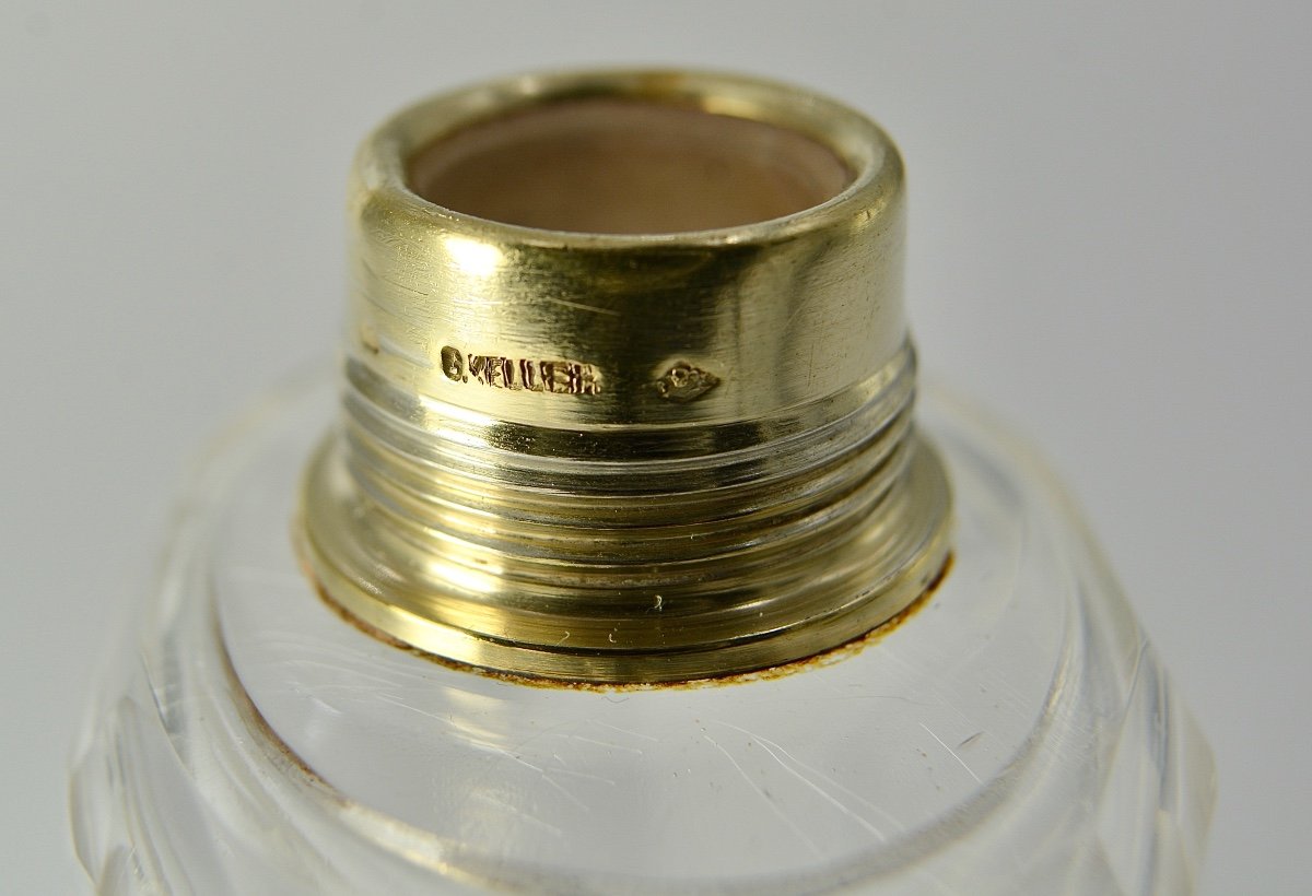 Part Of Toilet Service, Crystal And Gilt Silver, France Circa 1900, By Keller -photo-5
