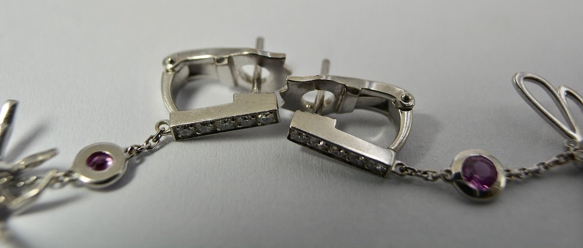 Chaumet. Boucles d'Oreilles, Or 18k " Attrape-moi Si Tu M'aimes"-photo-2