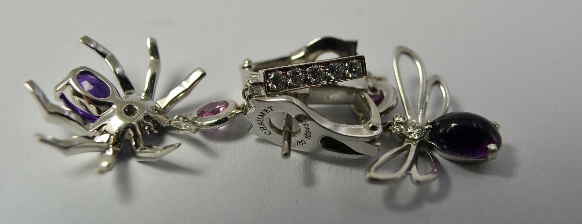 Chaumet. Boucles d'Oreilles, Or 18k " Attrape-moi Si Tu M'aimes"-photo-3