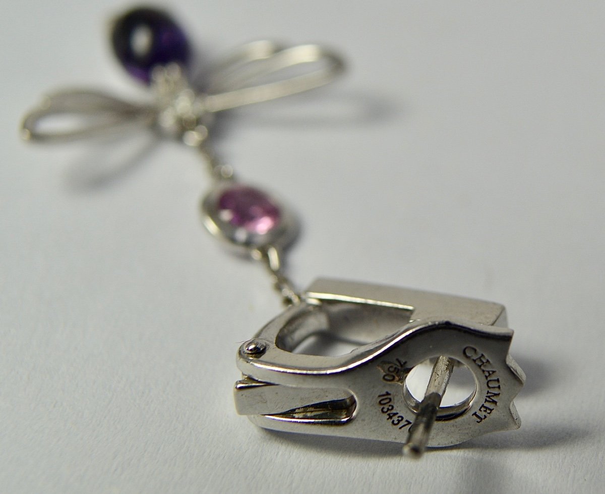Chaumet. Boucles d'Oreilles, Or 18k " Attrape-moi Si Tu M'aimes"-photo-6