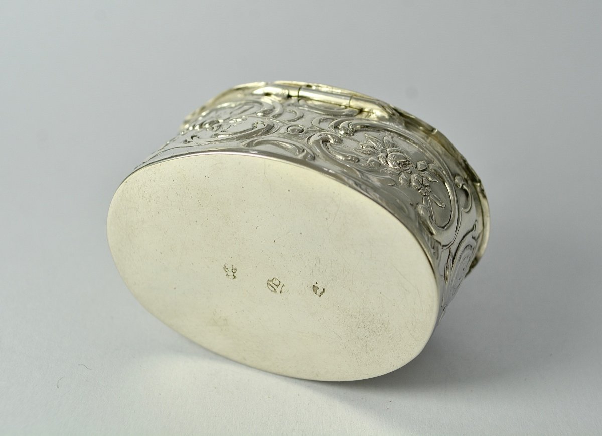Silver Pill Box, Germany Hanau Around 1900-photo-3