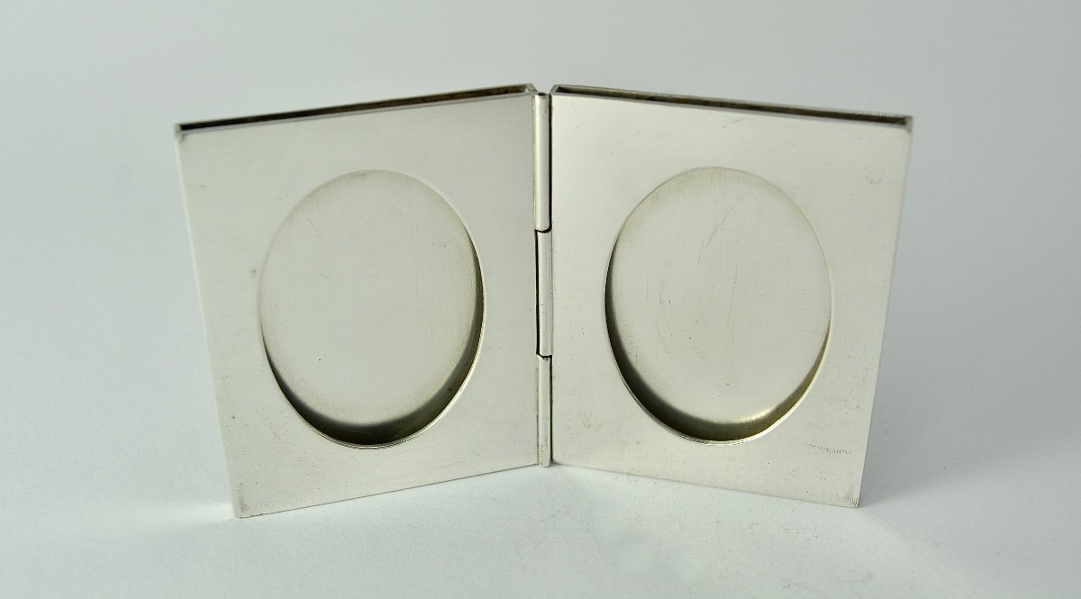 Pocket Photo Holder In Silver, European Work From The 20th Century -photo-1