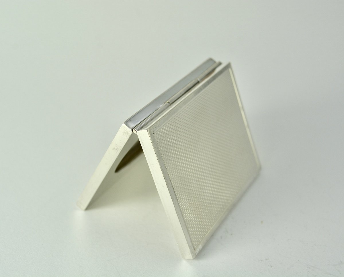 Pocket Photo Holder In Silver, European Work From The 20th Century -photo-6