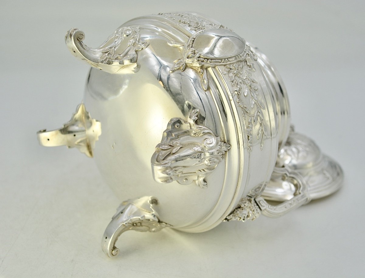Silver Sugar Bowl, France By Tetard Frères, Circa 1900-photo-3