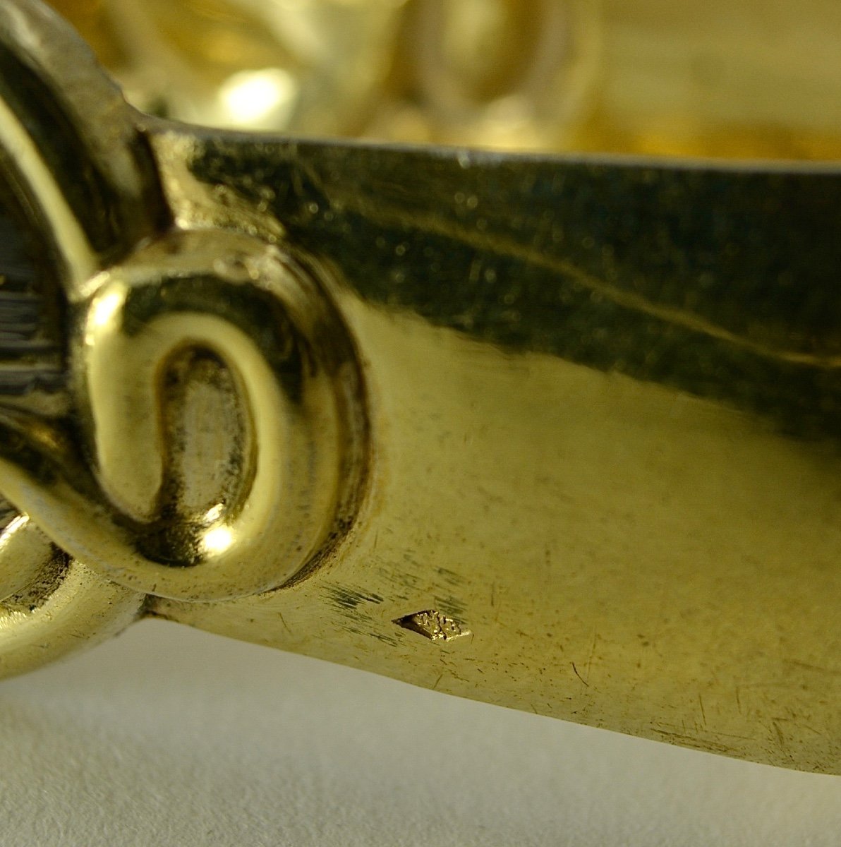 Pince à Sucre Argent Doré, France Vers 1864-photo-4