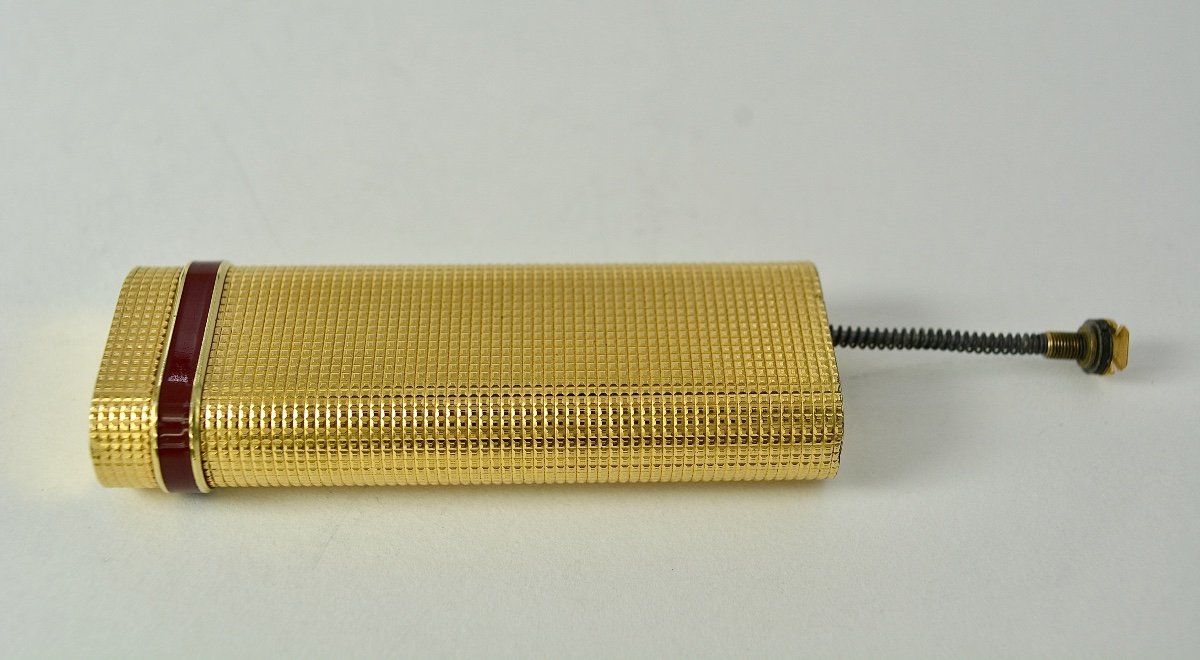 Cartier, Briquet En Metal Doré, Suisse XXe Siecle -photo-1