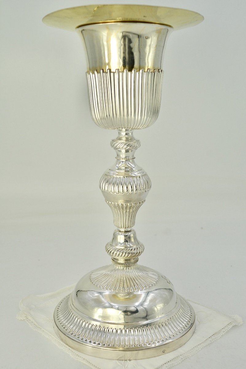Calice Et Patène En Argent Et Argent Doré, France Vers 1827, Par Favier Orfèvres -photo-3