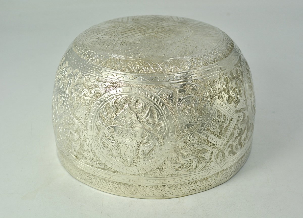 Bol A Riz En Argent, Cambodge Vers 1900 -photo-4