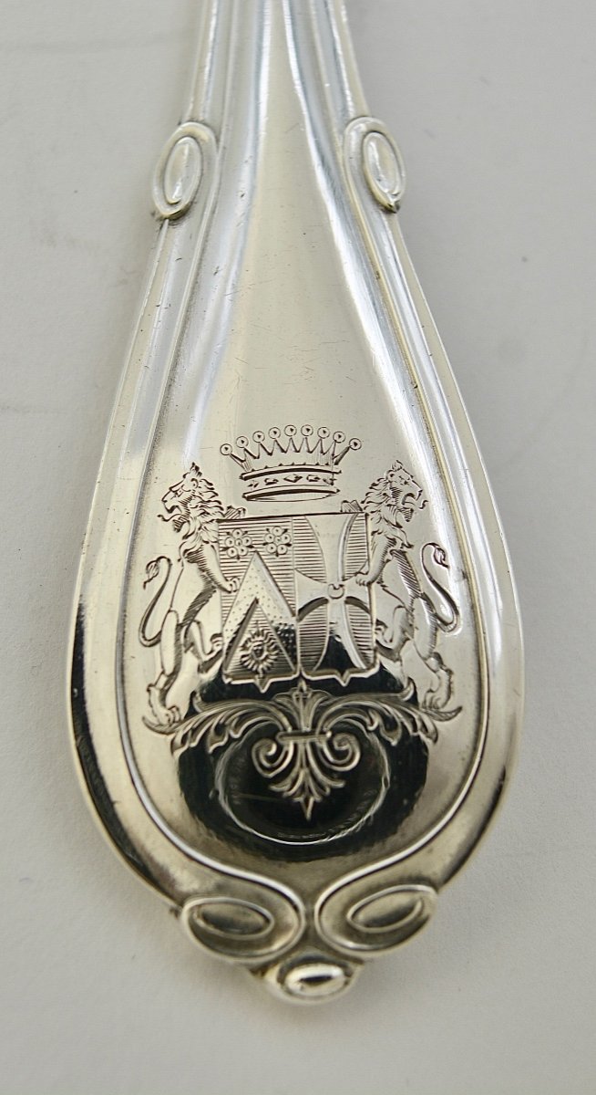Pelle à Poisson, Argent France Vers 1890, Odiot Orfevre-photo-5