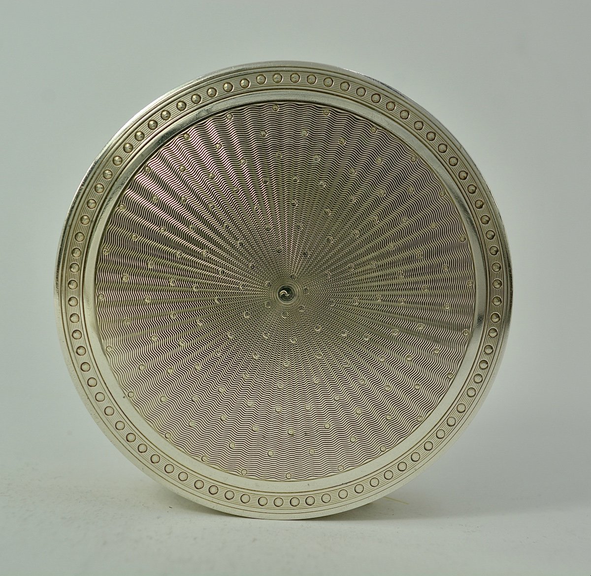 Boite En Argent Guilloché. France Circa 1900-photo-3