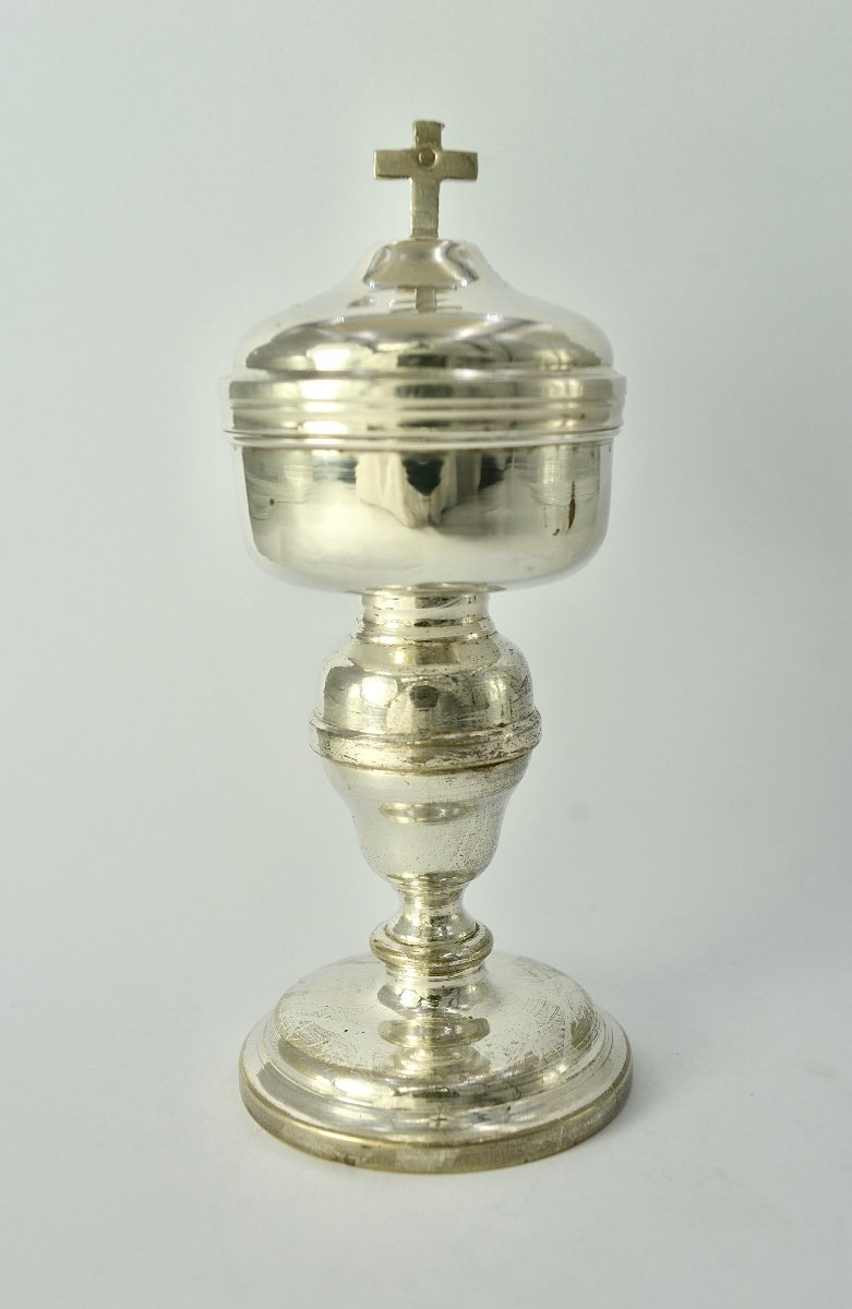 Travel Ciborium, Silver And Bronze France Early 19th Century 