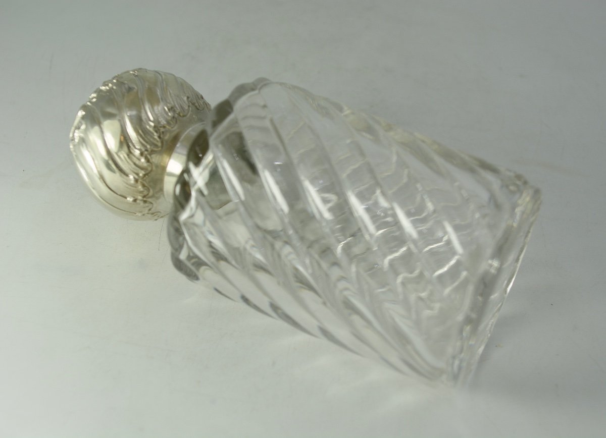 Crystal And Silver Toilet Bottle, France Circa 1840-photo-3