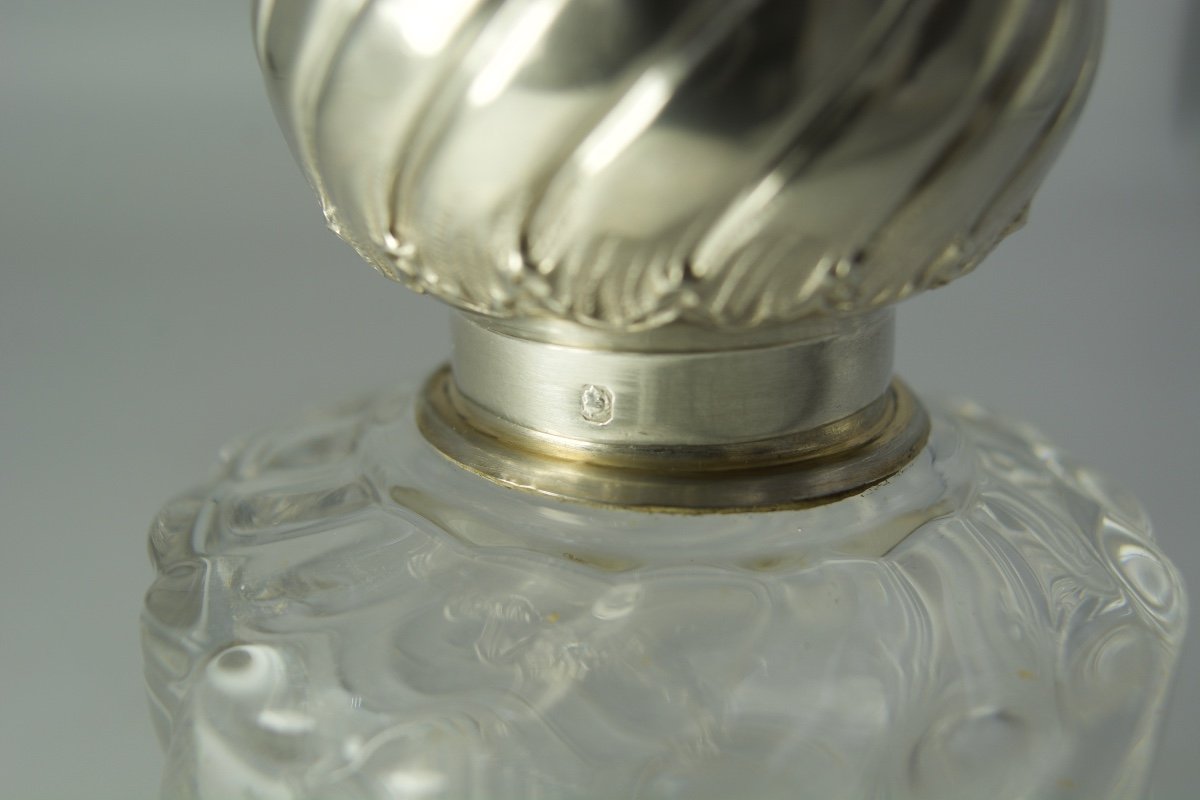 Crystal And Silver Toilet Bottle, France Circa 1840-photo-5