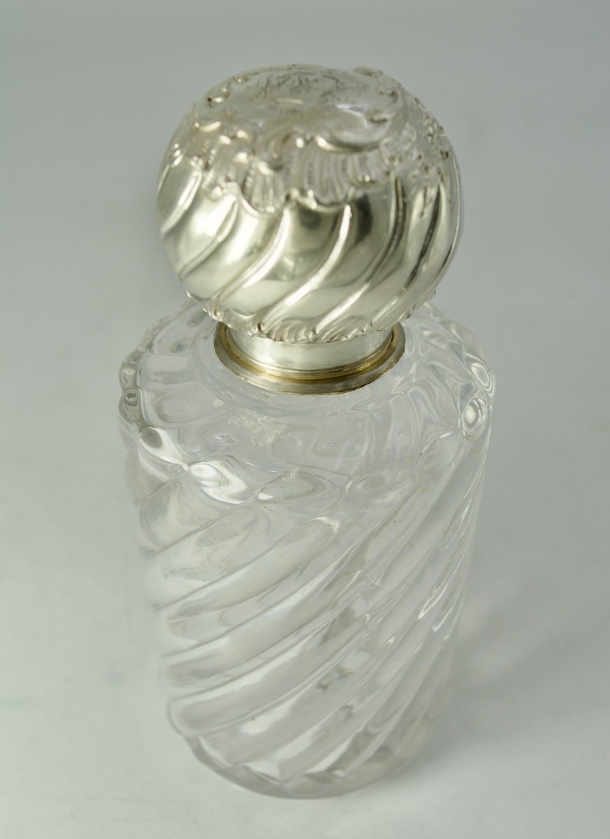Crystal And Silver Toilet Bottle, France Circa 1840-photo-6