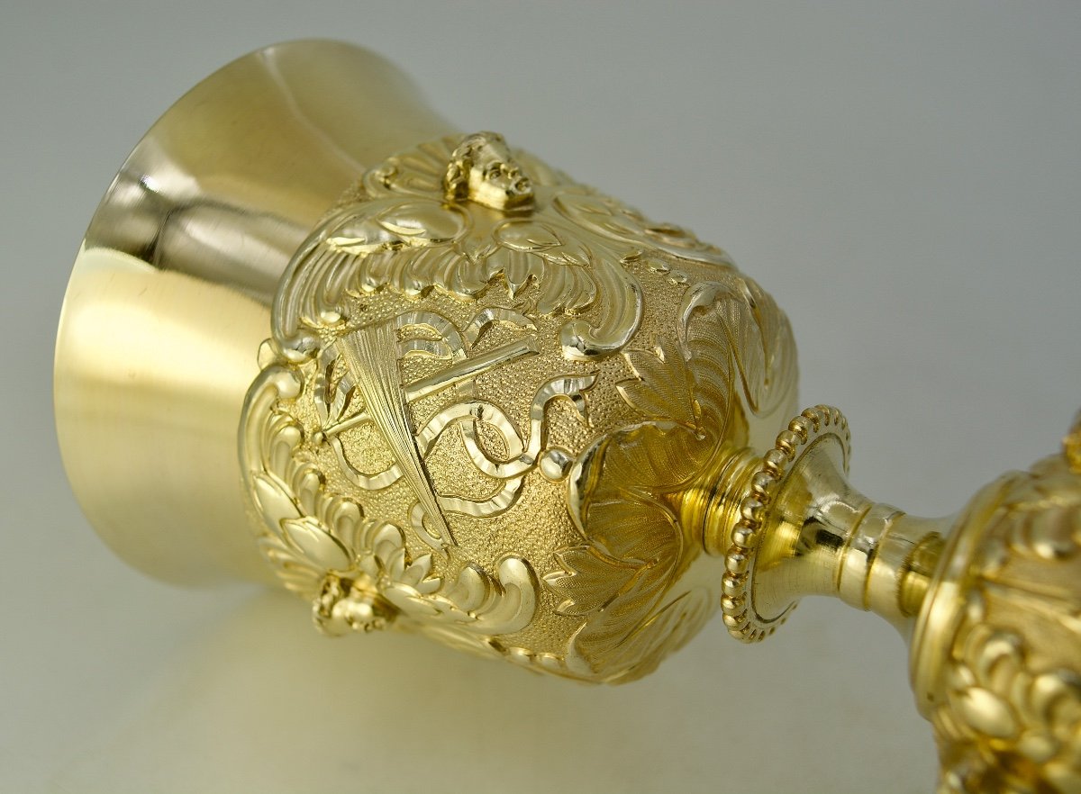 Chalice And Its Paten, Silver Gilt France Circa 1900, By Paul Brunet Goldsmith -photo-7